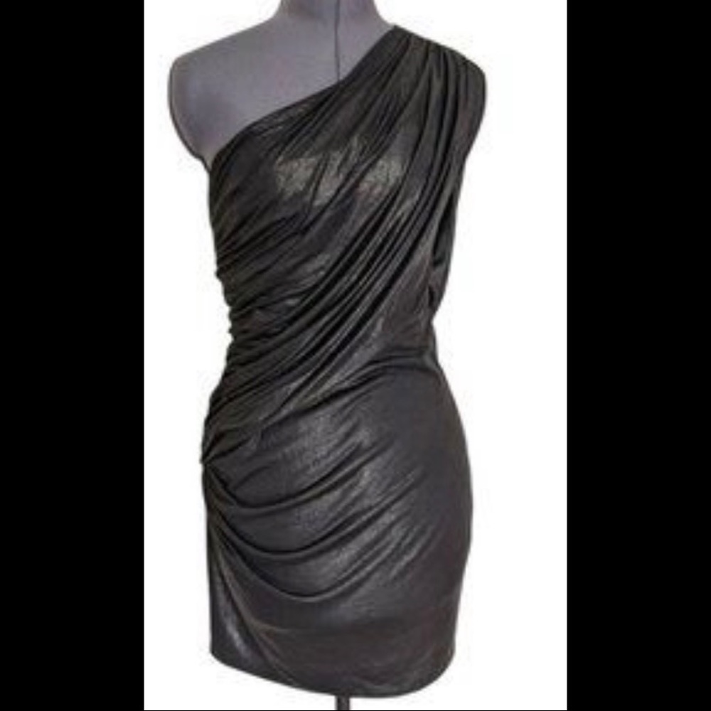 Sass & Bide Foiled Asymmetry Dress